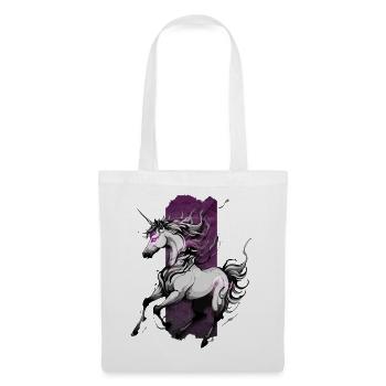Ethereal Gallop: Running Unicorn - Tote Bag - white - Front