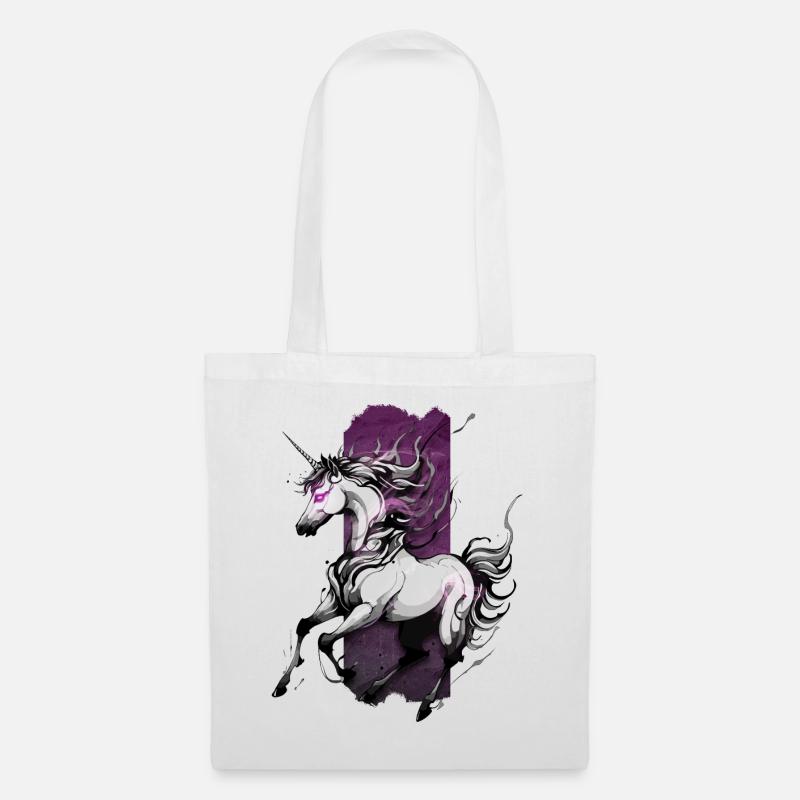Galop éthéré : Licorne en cours d’exécution - Sac en tissu - blanc