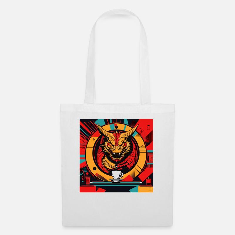 Dragon Cuppa - Tote Bag - white