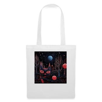 Black Cat Wonderland 7 - Sac en tissu - blanc - Devant