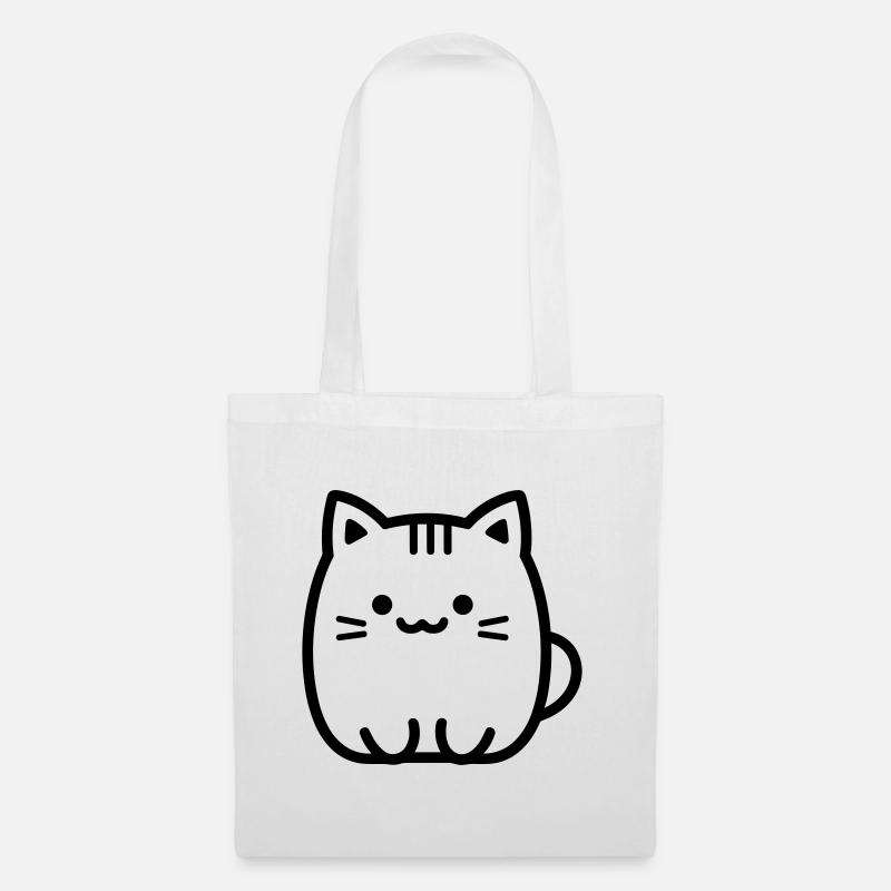 chat - Sac en tissu - blanc