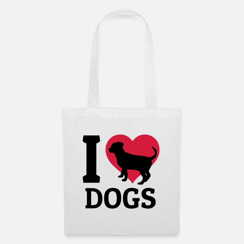 I love dogs - Stoffbeutel - Weiß