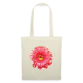 Fleur de gerbera rose - Sac en tissu - nature - Devant