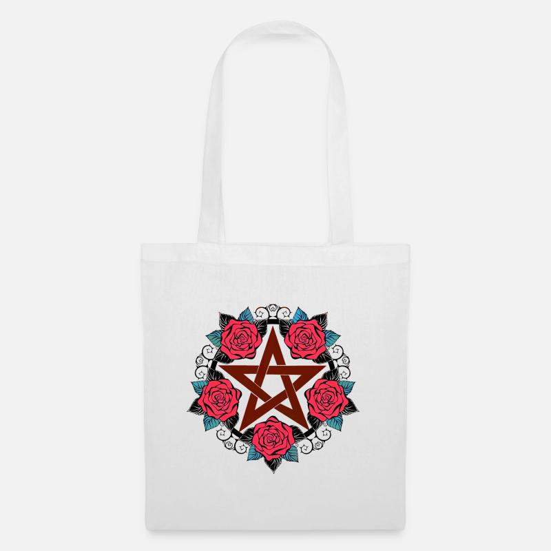 Pentacle emo et romantique - Sac en tissu - blanc
