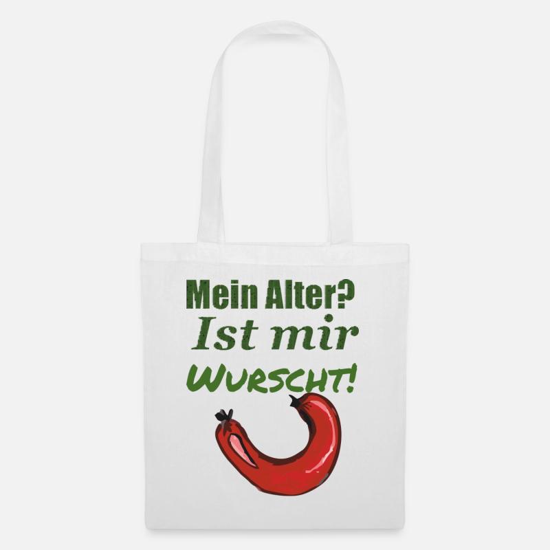 Geburtstagspruch Alter - Stoffbeutel - Weiß