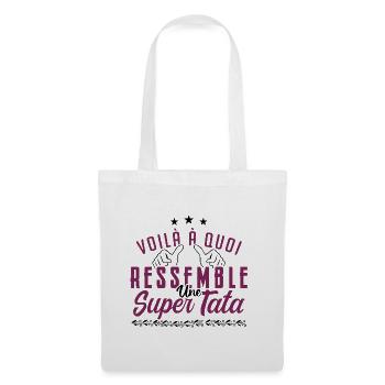 Voilà à quoi ressemble une super tata - Sac en tissu - blanc - Devant