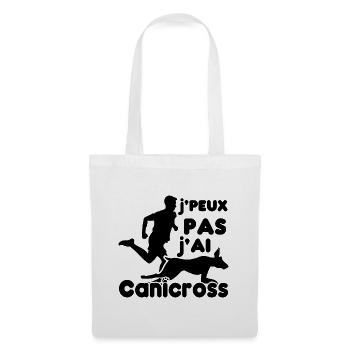 J'peux Pas J'ai Canicross, Humour Canicross - Sac en tissu - blanc - Devant