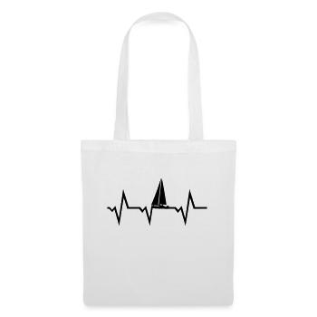Sailing & ECG Hertbeat - Tote Bag - white - Front