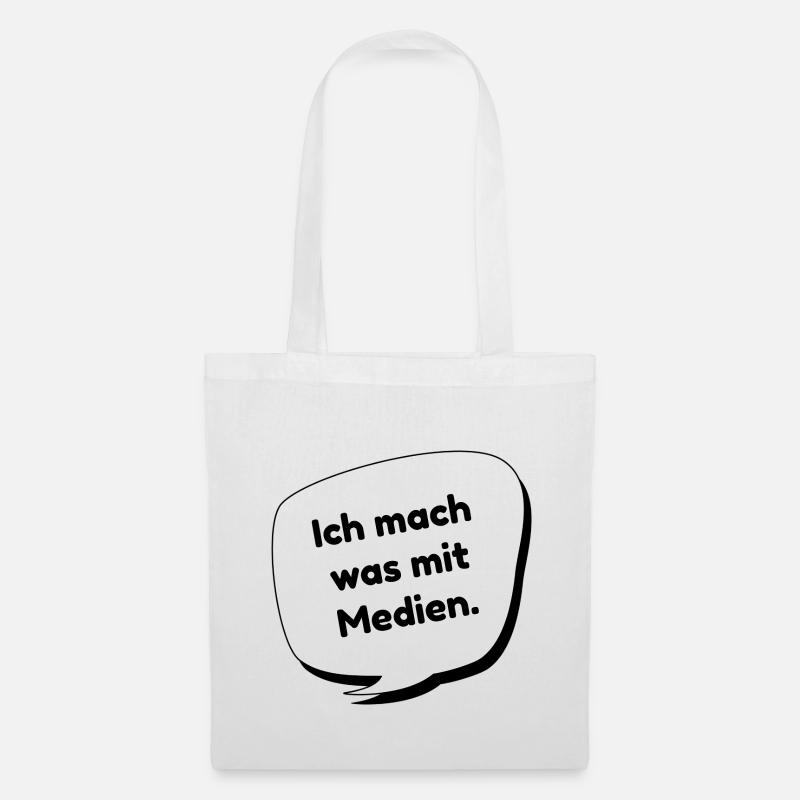 Ich mach was mit Medien - Stoffbeutel - Weiß