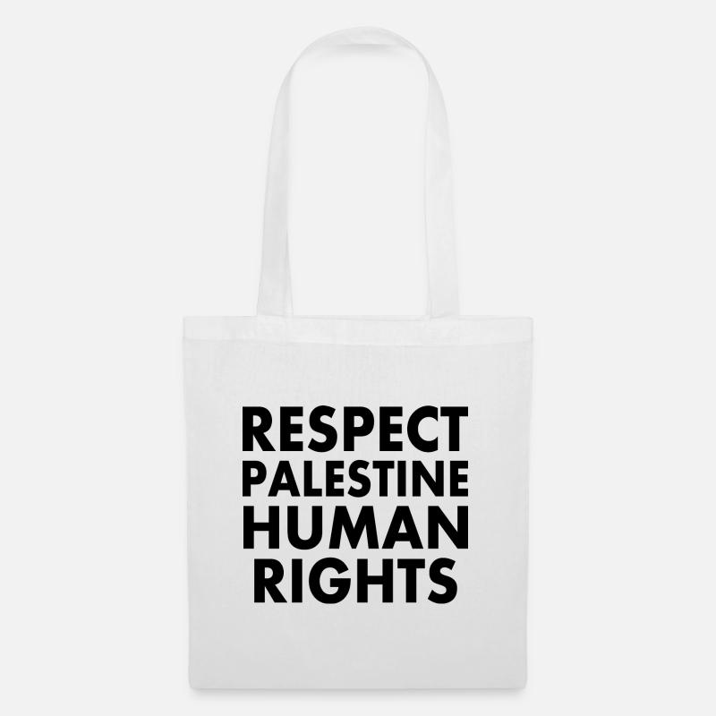 Respect palestine human rights - Stoffbeutel - Weiß