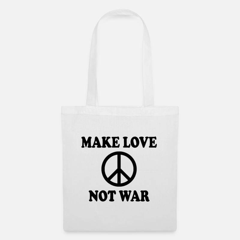 Make love not war - Stoffbeutel - Weiß