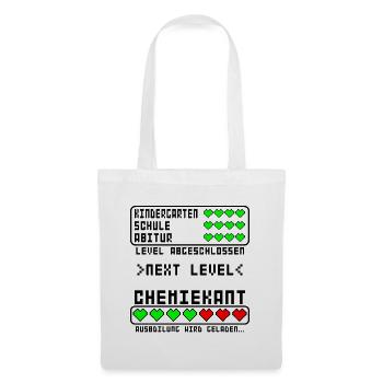 Chemikant Ausbildung Beginn für Baby Azubi - Stoffbeutel - Weiß - Vorne