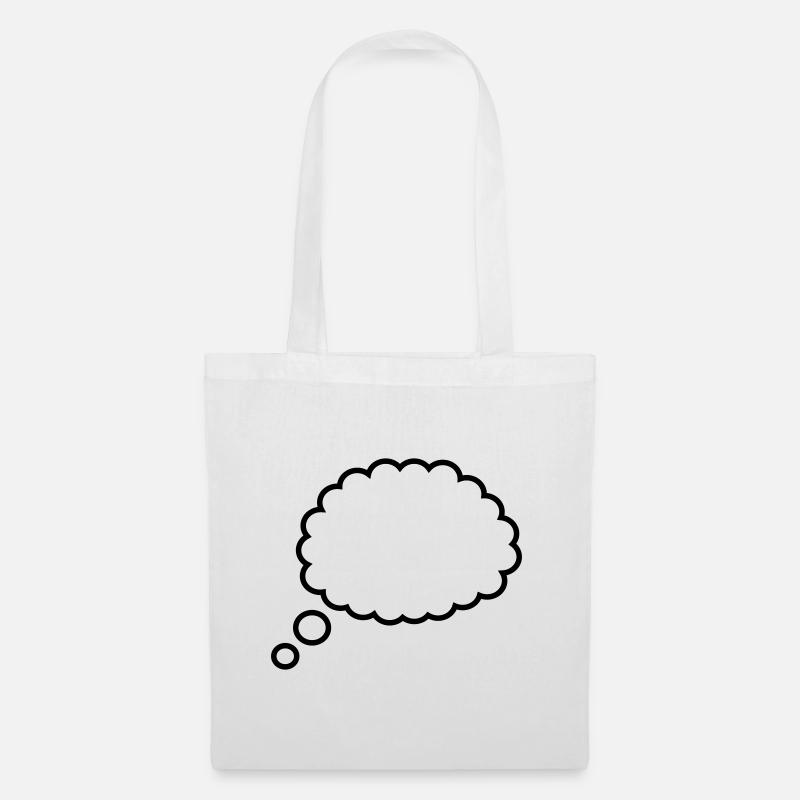 Bulle de pensée - Sac en tissu - blanc