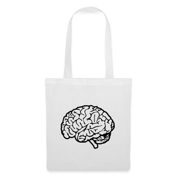 cerveau - Sac en tissu - blanc - Devant
