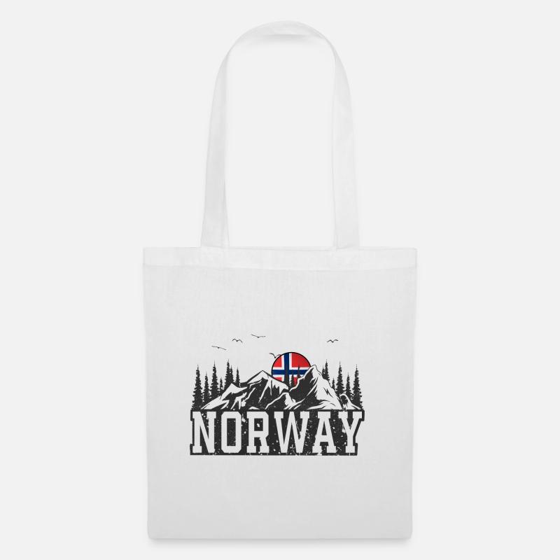 Norwegen - Stoffbeutel - Weiß