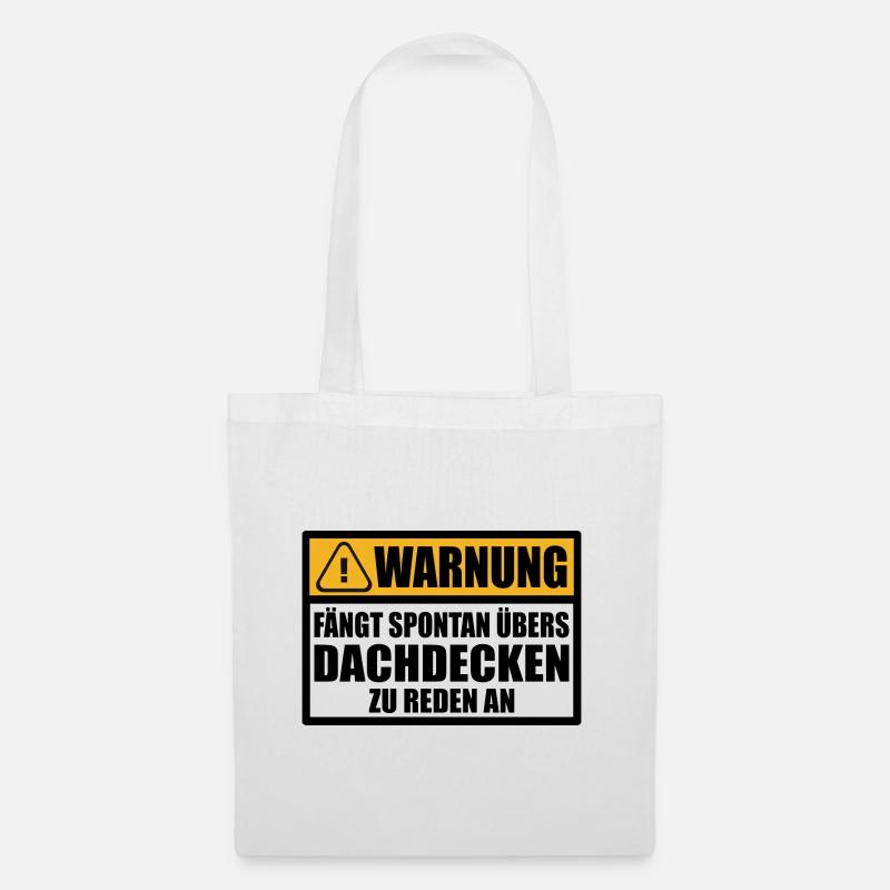Dachdecker mit Spruch Sprüche Lustige Witzig humor - Stoffbeutel - Weiß