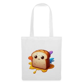 Pain Toast Sandwich Visage Mignon Boulanger - Sac en tissu - blanc - Devant