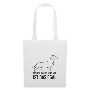 Meinem Dackel und mir ist das egal - Stoffbeutel - Weiß - Vorne