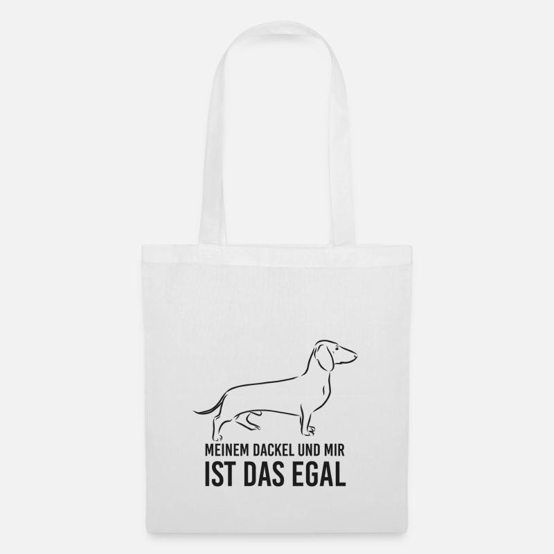 Meinem Dackel und mir ist das egal - Stoffbeutel - Weiß