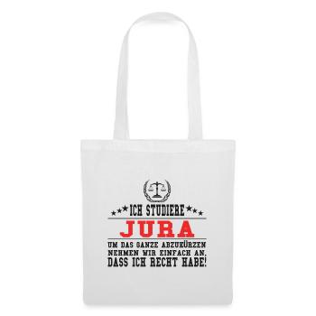 Jura Student Jurist Rechtsanwalt Richter Geschenk - Stoffbeutel - Weiß - Vorne