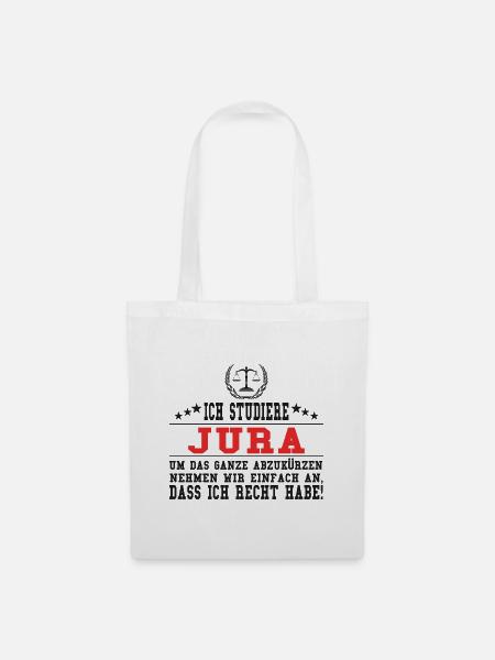 Jura Student Jurist Rechtsanwalt Richter Geschenk - Stoffbeutel - Weiß