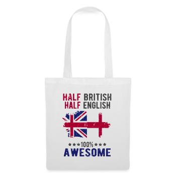Moitié britannique moitié anglais - Sac en tissu - blanc - Devant