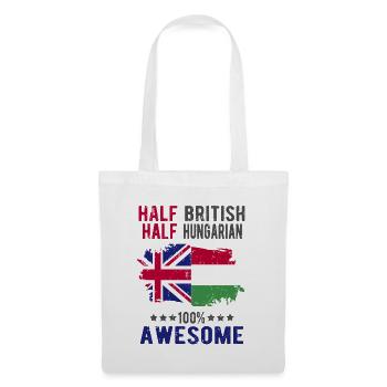 Half British Half Hungarian - Tote Bag - white - Front