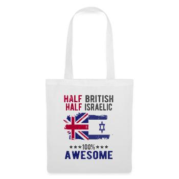 Moitié britannique moitié Isreali - Sac en tissu - blanc - Devant