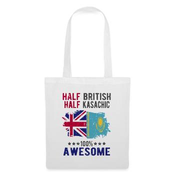 Half British Half Kazakh - Tote Bag - white - Front