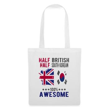 Moitié Britannique moitié Sud-Coréens - Sac en tissu - blanc - Devant