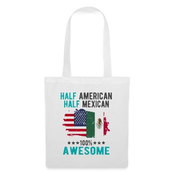 Moitié américain moitié mexicain - Sac en tissu - blanc - Devant