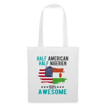 Half American Half Nigerien - Tote Bag - white - Front