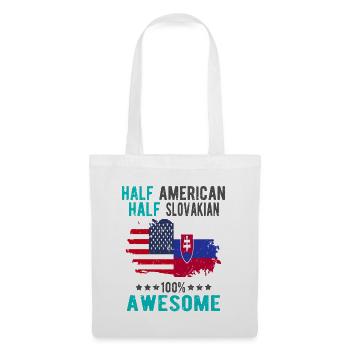 Half American Half Slovak - Tote Bag - white - Front