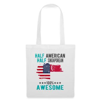 Half American Half Singaporean - Tote Bag - white - Front