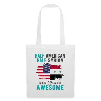 Moitié américain moitié syrien - Sac en tissu - blanc - Devant