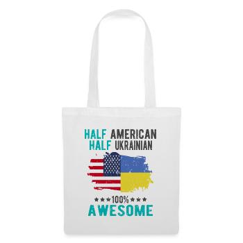 Half American Half Ukrainian - Tote Bag - white - Front