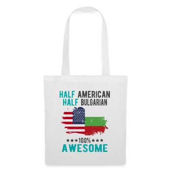 Half American Half Bulgarian - Tote Bag - white - Front
