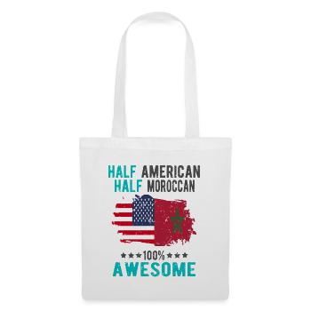 Half American Half Moroccan - Tote Bag - white - Front