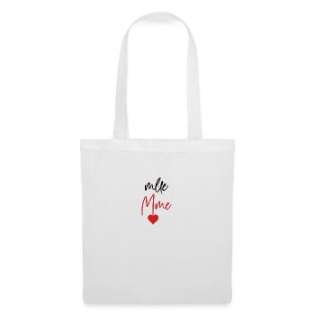 mlle Mme noir et rouge - Sac en tissu - blanc - Devant