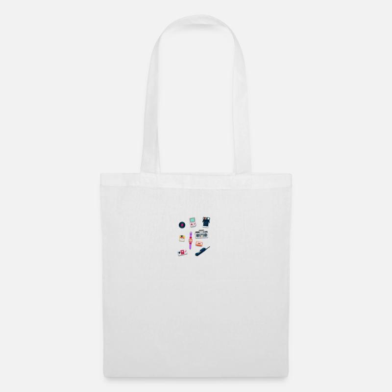 Objects from the 80s - Retro Design - Tote Bag - white
