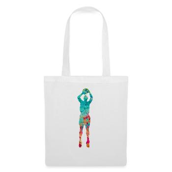Joueurs de basket-ball - PopArt - Sac en tissu - blanc - Devant
