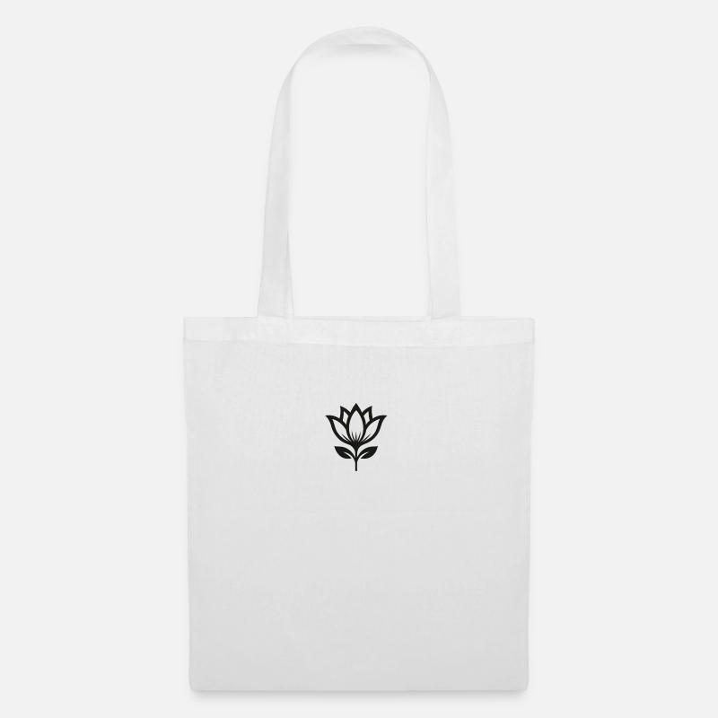 Minimalist Flower - Stoffbeutel - Weiß