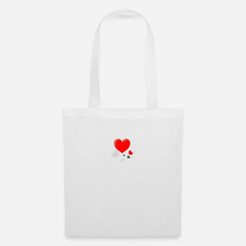 Valentine Heart - Stoffbeutel - Weiß