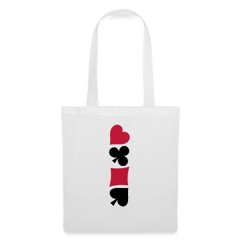 Heart Diamonds Poker Skat symbols icons - Tote Bag - white - Front