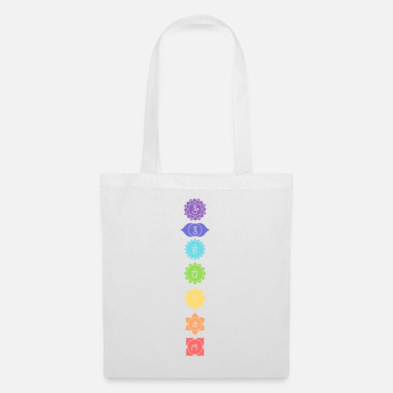 Chakras - Stoffbeutel - Weiß
