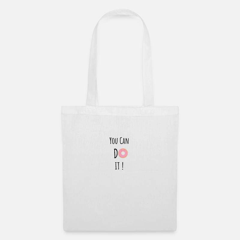 You can do it, do it, donut - Stoffbeutel - Weiß