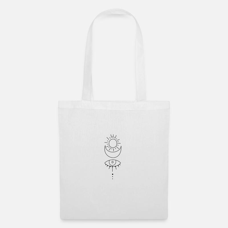 Oeil de lune soleil - Sac en tissu - blanc