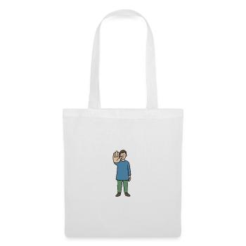 Stop Gesture Cartoon Character - Tote Bag - white - Front