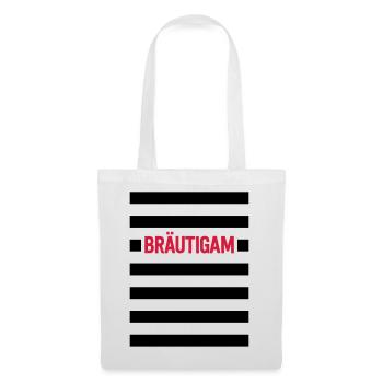 Groom - bande baccalauréat parti - Sac en tissu - blanc - Devant