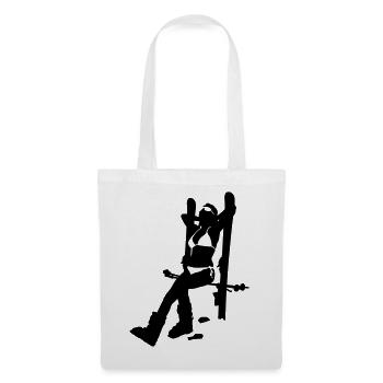 ski girl - Sac en tissu - blanc - Devant